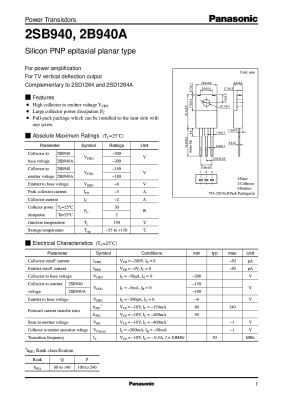 Транзистор 2SB940 TO-220