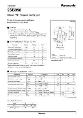 Транзистор 2SB956  SO-89