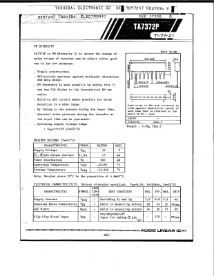 Интегрална схема  TA7372P