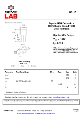 Транзистор BD115