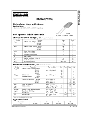 Транзистор BD380 TO-126