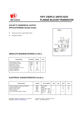 Транзистор 2SC1413 TO-3