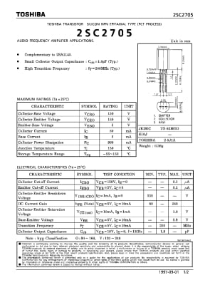 Транзистор 2SC2705 TO-92MOD