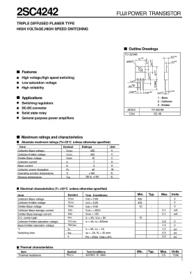 Транзистор 2SC4242 TO-220