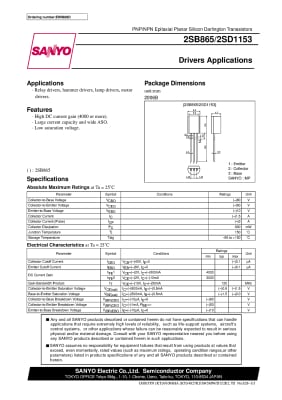 Транзистор 2SD1153 TO-92