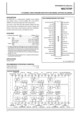 Интегрална схема  M52737SP
