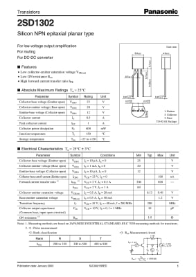 Транзистор 2SD1302
