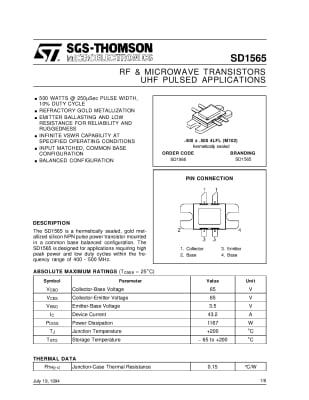 Транзистор 2SD1565