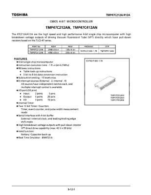 Интегрална схема  TMP47C212-3312