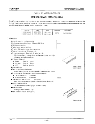 Интегрална схема  TMP47C233-4125