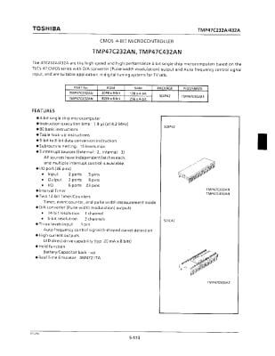Интегрална схема  TMP47C432-8094
