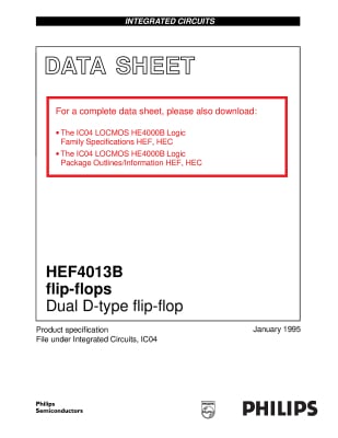 Интегрална схема HEF4013BP DIP-14