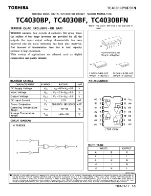 Интегрална схема  TC4030BF   SMD