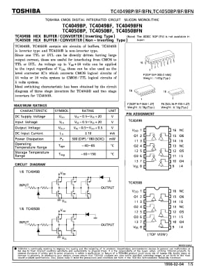 Интегрална схема  TC4050BE