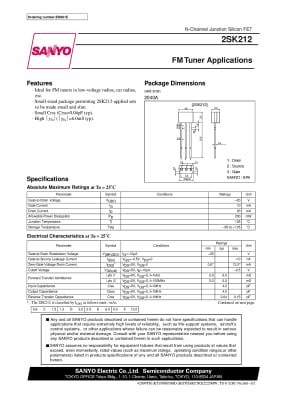 Транзистор 2SK212 TO-92