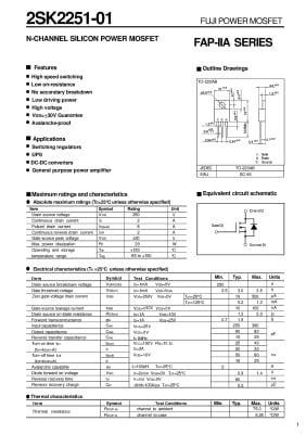 Транзистор 2SK2251 TO-220