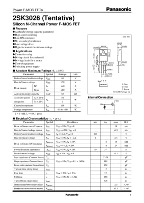 Транзистор 2SK3026 TO-220