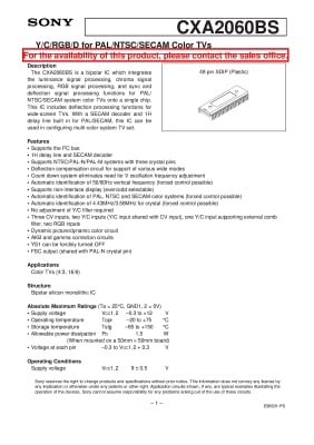 Интегрална схема  CXA2060AS DIP-48