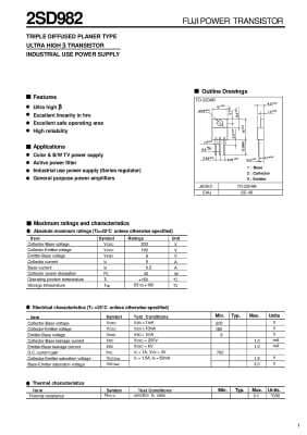 Транзистор 2SD982 TO-220