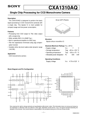 Интегрална схема  CXA1310AQ