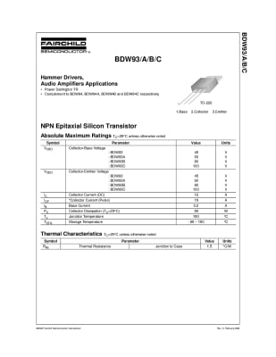 Транзистор BDW93C TO-220