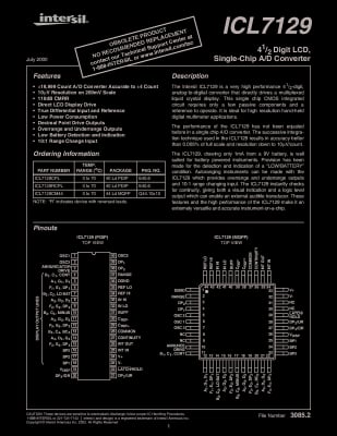 Интегрална схема  ICL7129ACPL DIP-40