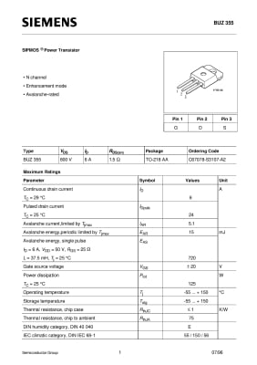 Транзистор BUZ355A