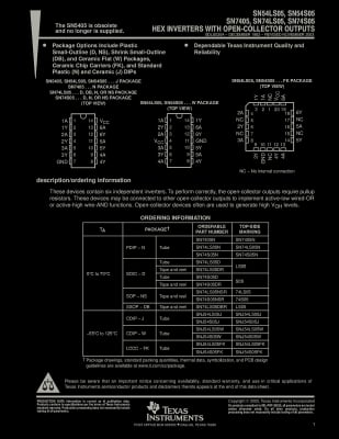 Интегрална схема  SN7405N DIP-14