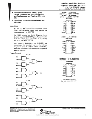 Интегрална схема  SN7451N= 5451