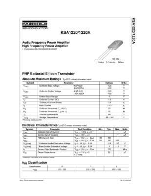 Транзистор 2SA1220 TO-126