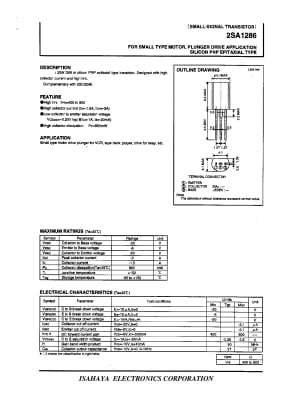 Транзистор 2SA1286 TO-92