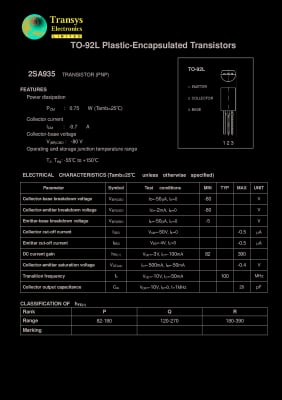 Транзистор 2SA935
