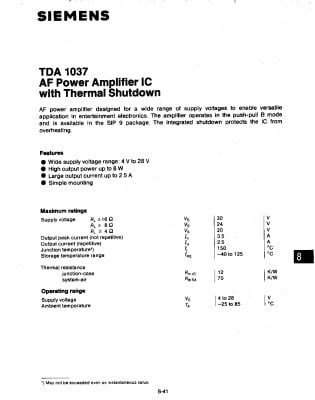 Интегрална схема  TDA1037