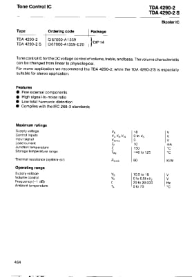 Интегрална схема  TDA4290-2
