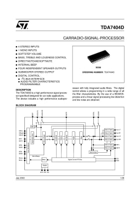 Интегрална схема  TDA7404D   smd