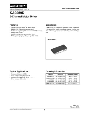 Интегрална схема  KA9259D  SSOP-28