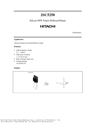 Транзистор 2SC5250 TO-3PF