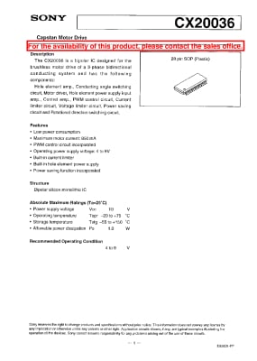 Интегрална схема  CX20036    smd
