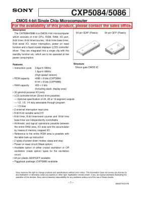 Интегрална схема  CXP5086-546Q