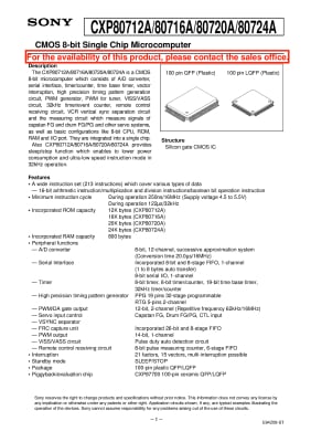 Интегрална схема  CXP80720-173Q