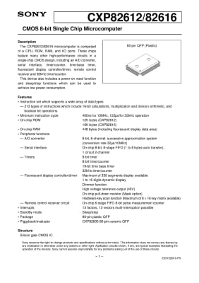 Интегрална схема  CXP82612-009Q