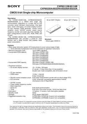 Интегрална схема  CXP85116B-615S