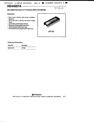 Интегрална схема  HD44007A