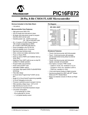 Интегрална схема  PIC16F872-I/SO