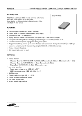 Интегрална схема  KS0066F00-SMD