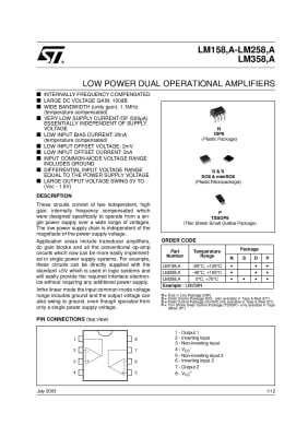 Интегрална схема  LM358S 9pin