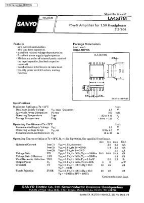 Интегрална схема  LA4537 SMD