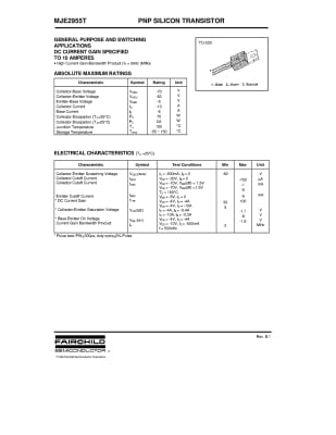 Транзистор MJE2955T TO-220