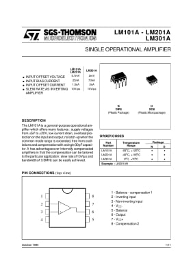 Интегрална схема  LM301  DIP-14