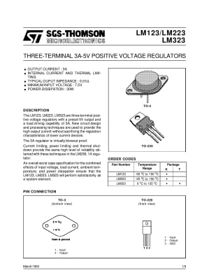 Интегрална схема  LM323K TO-3